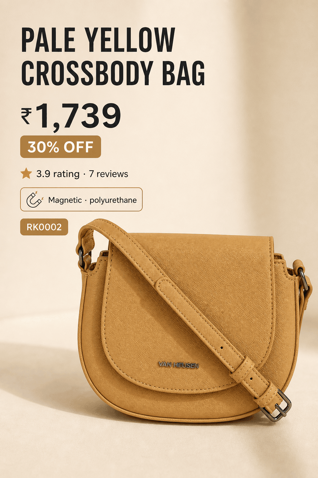 RK0002 pale yellow handbag detail slide